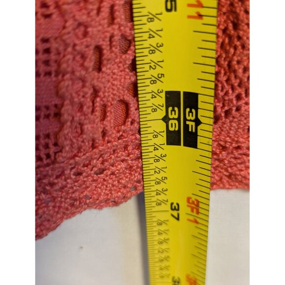 Roxy Coral Lace-Trimmed Sleeveless Dress Cotton Spaghetti Strap Y2K - Picture 7 of 8